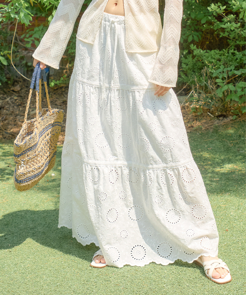 SALON DE YOHN(サロンドヨーン)の「Marine Grace Long Skirt_ White(スカート・レディース・その他・SMALL/MEDIUM)」の1枚目の写真