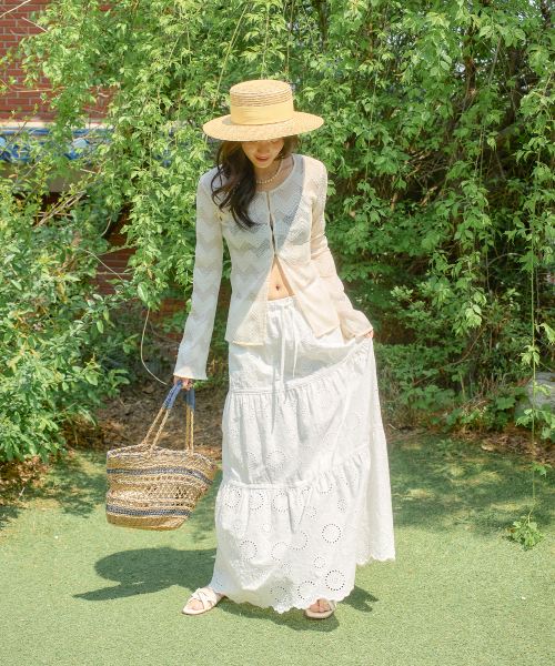 SALON DE YOHN(サロンドヨーン)の「Marine Grace Long Skirt_ White(スカート・レディース・その他・SMALL/MEDIUM)」の2枚目の写真