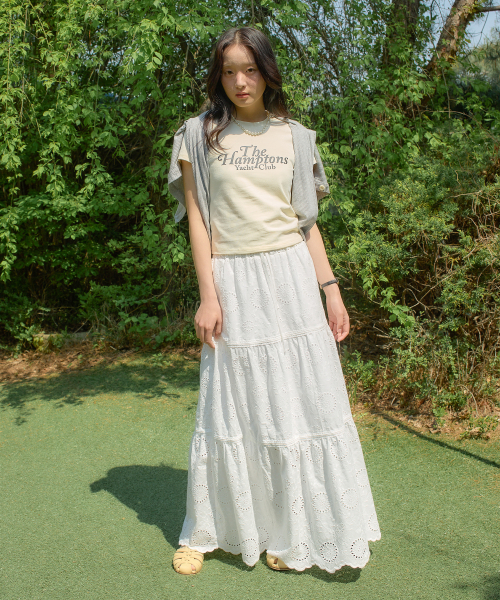 SALON DE YOHN(サロンドヨーン)の「Marine Grace Long Skirt_ White(スカート・レディース・その他・SMALL/MEDIUM)」の3枚目の写真