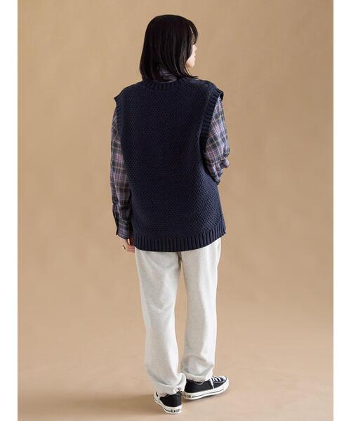 sm2rhythm(サマンサモスモスリズム)の「ケーブルニットベスト(ベスト・レディース・ネイビー/オフホワイト/チャコールグレー・F)」の14枚目の写真