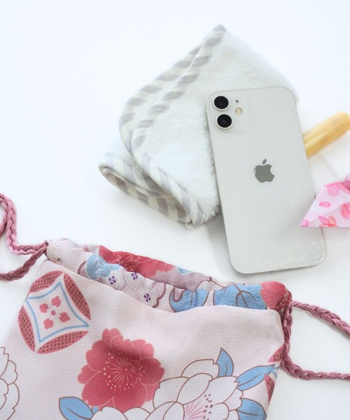 セール】ちりめん 巾着袋 和柄 巾着バッグ [卒業式 七五三]（和装小物