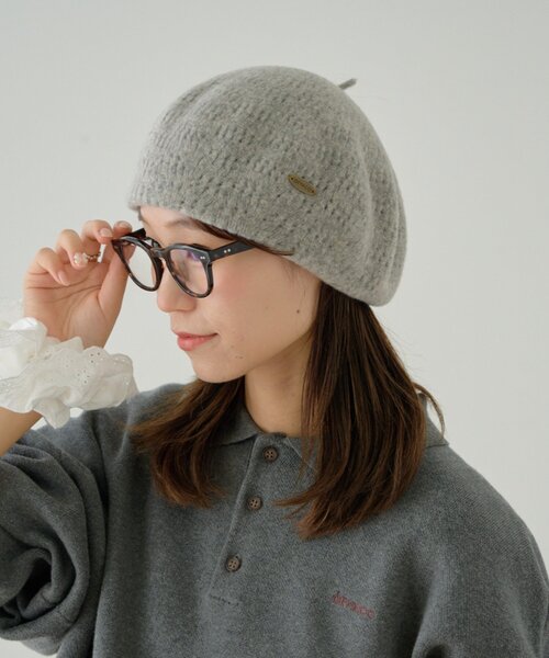 GEVACO（ゲバコ）の「【GEVACO】ウール混ベレー帽（ハット・レディース・ベージュ/ブラック/グレー・ONE SIZE）」の3枚目の写真