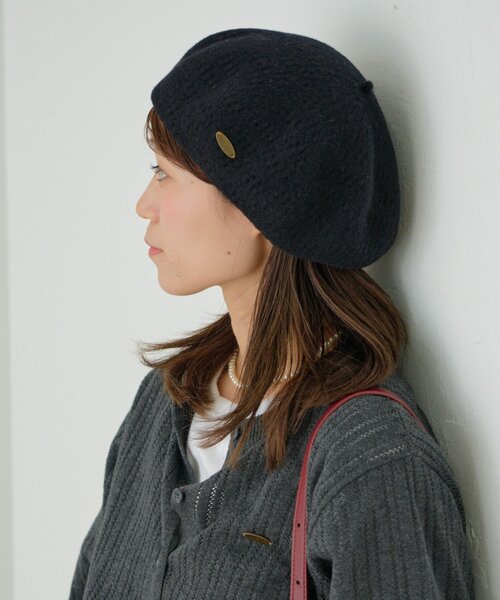 GEVACO（ゲバコ）の「【GEVACO】ウール混ベレー帽（ハット・レディース・ベージュ/ブラック/グレー・ONE SIZE）」の14枚目の写真