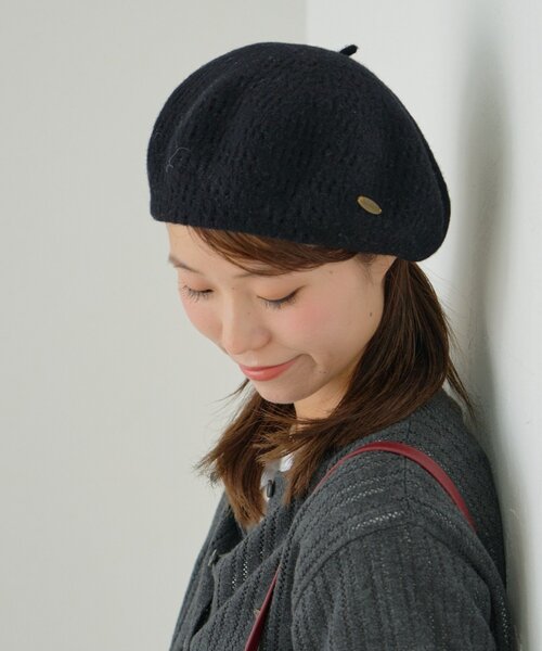 GEVACO（ゲバコ）の「【GEVACO】ウール混ベレー帽（ハット・レディース・ベージュ/ブラック/グレー・ONE SIZE）」の13枚目の写真