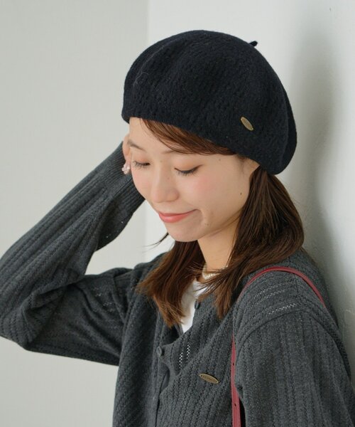 GEVACO（ゲバコ）の「【GEVACO】ウール混ベレー帽（ハット・レディース・ベージュ/ブラック/グレー・ONE SIZE）」の12枚目の写真