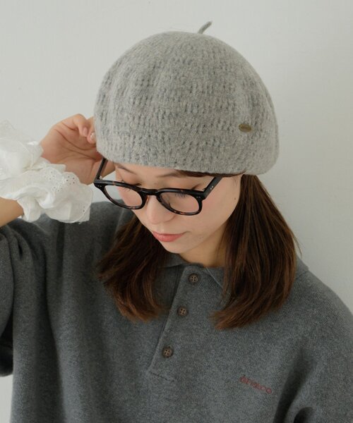 GEVACO（ゲバコ）の「【GEVACO】ウール混ベレー帽（ハット・レディース・ベージュ/ブラック/グレー・ONE SIZE）」の11枚目の写真
