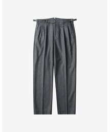 W301 Reve Pleats Wool Trousers (Gray)