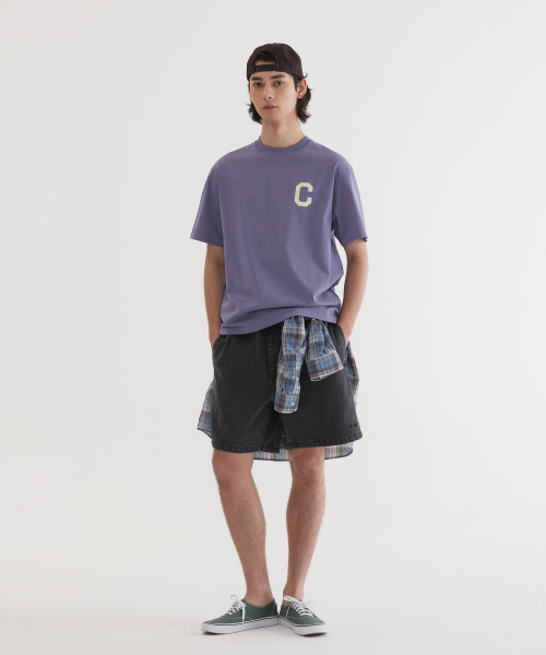 COVERNAT（カバーナット）の「クールコットンCロゴTシャツパープル（Tシャツ/カットソー・レディース・その他・X-SMALL/SMALL/MEDIUM/LARGE/X-LARGE/XX-LARGE）」の4枚目の写真