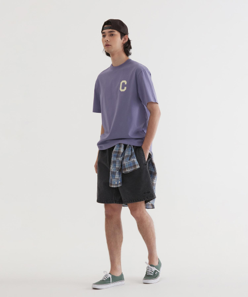 COVERNAT（カバーナット）の「クールコットンCロゴTシャツパープル（Tシャツ/カットソー・レディース・その他・X-SMALL/SMALL/MEDIUM/LARGE/X-LARGE/XX-LARGE）」の5枚目の写真