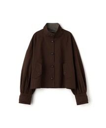 LENINA（レニーナ）の「NOAH high neck short jacket_BURGUNDY（ナイロンジャケット）」