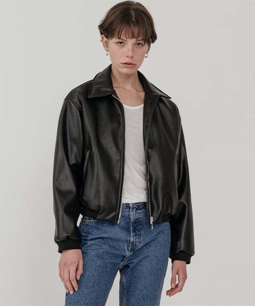 LADY VOLUME(レディーボリューム)の「Overfit leather crop blouson(ライダースジャケット・レディース・その他・FREE)」の2枚目の写真