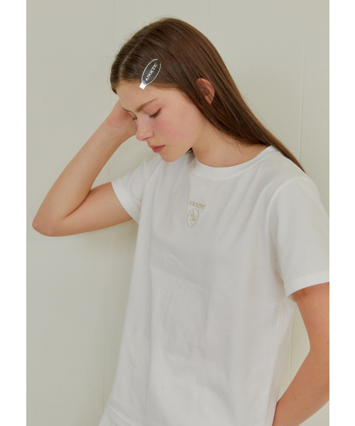 ANOETIC（アノエティック）の「ANC EMBROIDERY LOGO TEE_WHITE（Tシャツ/カットソー・レディース・ホワイト・FREE）」の3枚目の写真