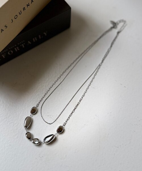 Chez toi（シェトワ）の「2連大小ぷっくりネックレス（ネックレス・レディース・シルバー/ゴールド・FREE）」の3枚目の写真