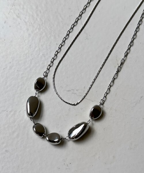 Chez toi（シェトワ）の「2連大小ぷっくりネックレス（ネックレス・レディース・シルバー/ゴールド・FREE）」の5枚目の写真