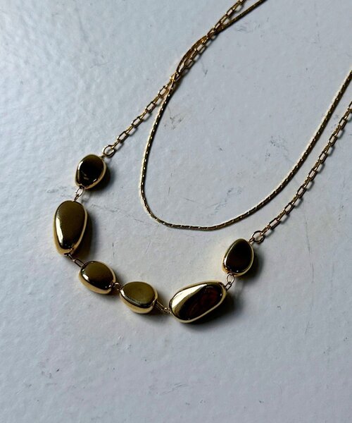 Chez toi（シェトワ）の「2連大小ぷっくりネックレス（ネックレス・レディース・シルバー/ゴールド・FREE）」の9枚目の写真