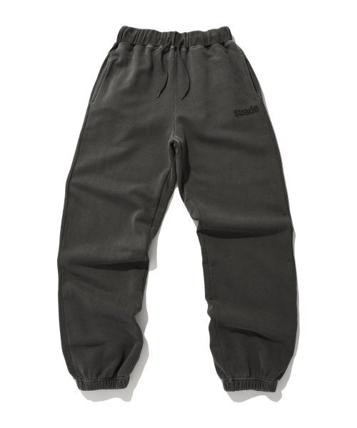 suade（スエード）の「WASHED LOGO PANTS [PIGMENT BLACK]（スウェットパンツ・レディース・その他・MEDIUM/X-LARGE/LARGE）」の2枚目の写真