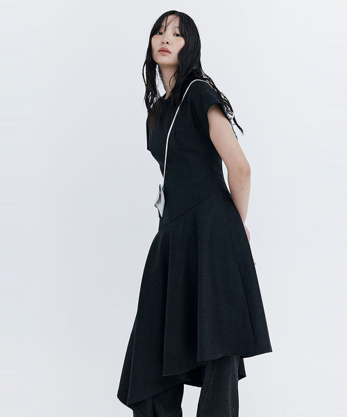 WNDERKAMMER(ブンダーカンマー)の「ローカットウールドレス_チャコール(ワンピース・レディース・その他・SMALL/MEDIUM)」の4枚目の写真