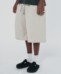 WIDE SWEAT SHORTS [IVORY]