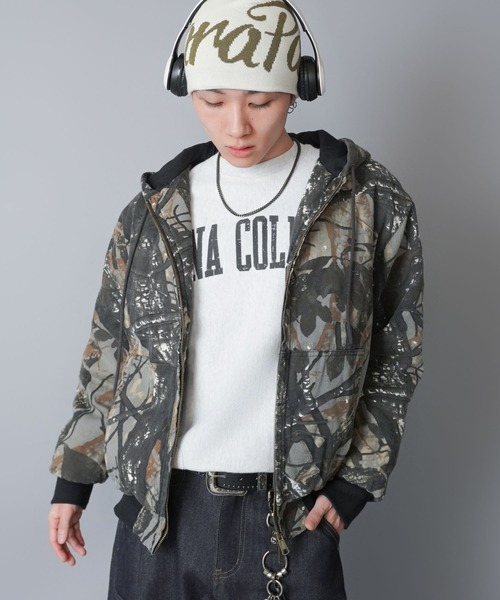 SPINNS(スピンズ)の「【短丈】中綿カモフラージュ柄アクティブジャケット/ダブルジップ/リアルツリー/ユニセックス(ブルゾン・メンズ・ウッドランド/リアルツリーカモ/グレー系カモフラージュ・ONESIZE)」の19枚目の写真