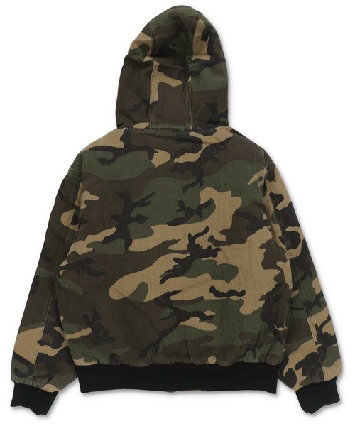 セール】【短丈】中綿カモフラージュ柄アクティブジャケット/ダブル