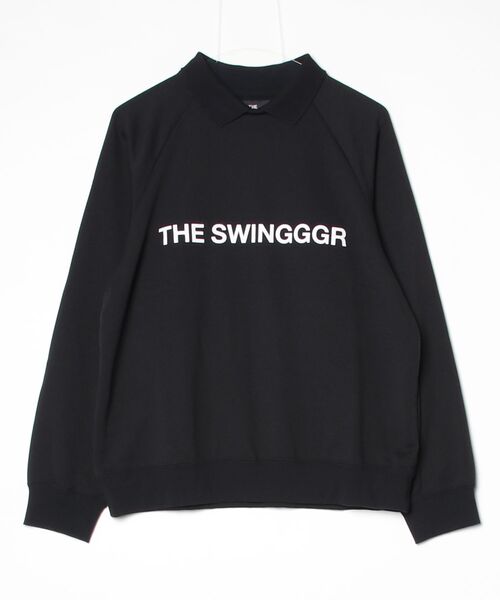 SWINGGGR（スウィンガー）の「SWINGGGR/スウィンガー/COLLARED SWEAT PO（スウェット・メンズ・ホワイト/ブラック・1/2/3/4）」の2枚目の写真
