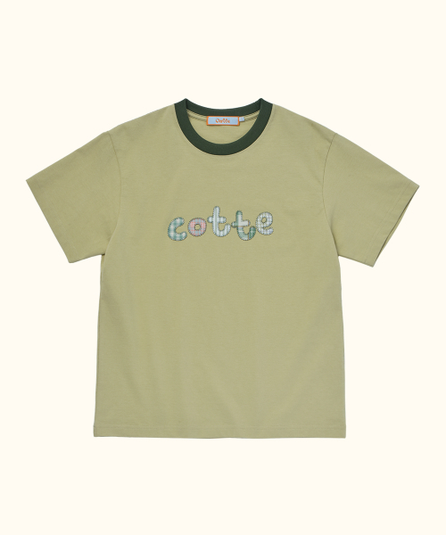 COTTE(コッテ)の「コテ チェックアップリケTシャツ(ライトグリーン)(Tシャツ/カットソー・レディース・その他・size2/size1)」の1枚目の写真