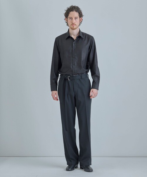 MEN'S BIGI(メンズビギ)の「トリアセリネン調ストレッチ カジュアルシャツ<接触冷感/UVカット/ストレッチ/防シワ/EASY CARE>(シャツ/ブラウス・メンズ・サックスブルー/ブラック/ボルドー/ベージュ・01/02/03/04)」の10枚目の写真