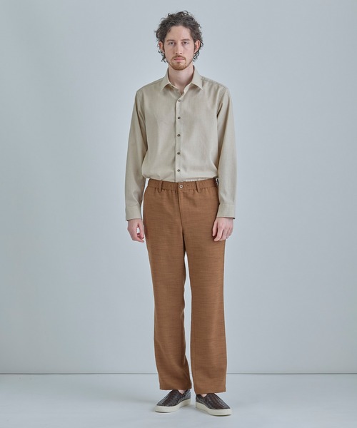 MEN'S BIGI（メンズビギ）の「トリアセリネン調ストレッチ カジュアルシャツ＜接触冷感/UVカット/ストレッチ/防シワ/EASY CARE＞（シャツ/ブラウス・メンズ・サックスブルー/ブラック/ボルドー/ベージュ・01/02/03/04）」の14枚目の写真