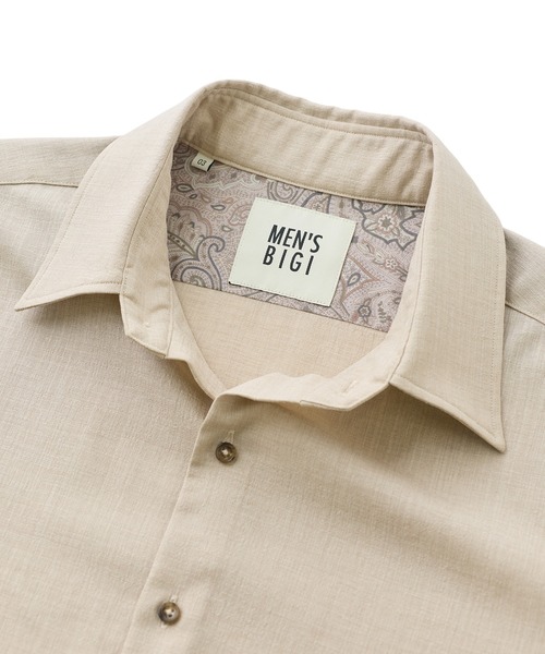 MEN'S BIGI（メンズビギ）の「トリアセリネン調ストレッチ カジュアルシャツ＜接触冷感/UVカット/ストレッチ/防シワ/EASY CARE＞（シャツ/ブラウス・メンズ・サックスブルー/ブラック/ボルドー/ベージュ・01/02/03/04）」の20枚目の写真