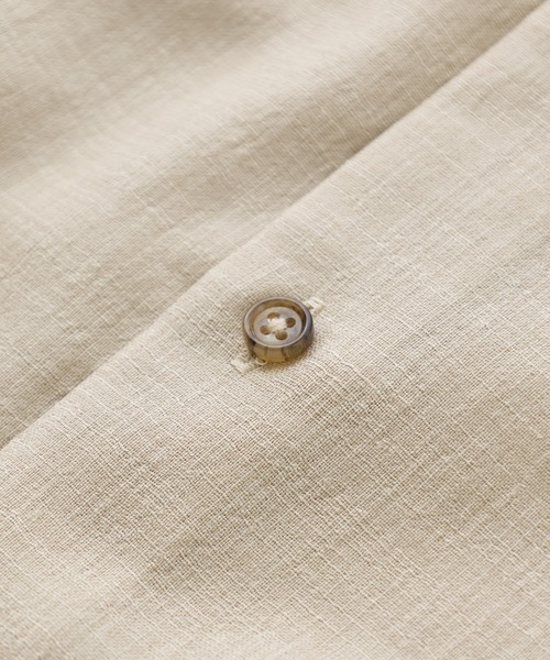 MEN'S BIGI（メンズビギ）の「トリアセリネン調ストレッチ カジュアルシャツ＜接触冷感/UVカット/ストレッチ/防シワ/EASY CARE＞（シャツ/ブラウス・メンズ・サックスブルー/ブラック/ボルドー/ベージュ・01/02/03/04）」の5枚目の写真