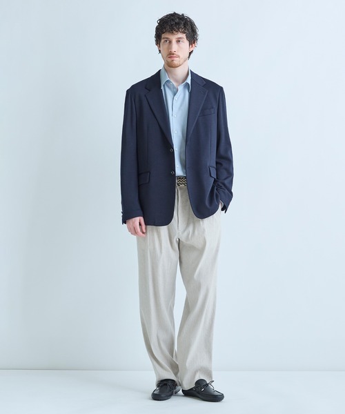 MEN'S BIGI（メンズビギ）の「トリアセリネン調ストレッチ カジュアルシャツ＜接触冷感/UVカット/ストレッチ/防シワ/EASY CARE＞（シャツ/ブラウス・メンズ・サックスブルー/ブラック/ボルドー/ベージュ・01/02/03/04）」の8枚目の写真