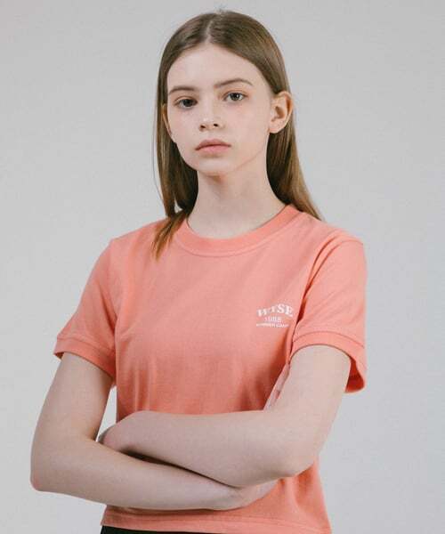 WYSE(ワイズ)の「1988 クロップTシャツ (コーラルピンク)(Tシャツ/カットソー・レディース・その他・FREE)」の1枚目の写真