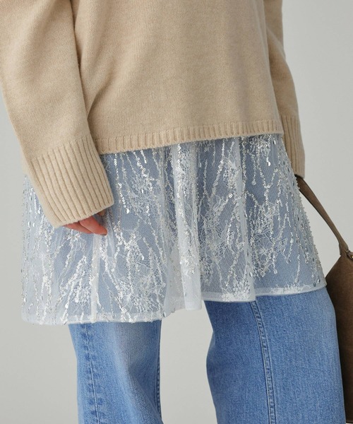 BABYLONE（バビロン）の「レースチュニック（チュニック・レディース・ブラック/ホワイト・フリー）」の2枚目の写真