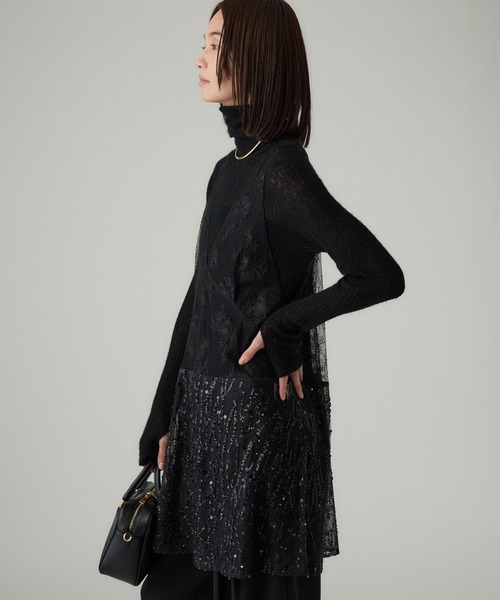 BABYLONE（バビロン）の「レースチュニック（チュニック・レディース・ブラック/ホワイト・フリー）」の5枚目の写真