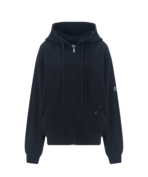 PLEASENOFOLLOW(プリーズノーフォロー)の「North Patch Sweat Hoodie Zip Up (Black)(パーカー・レディース・その他・FREE)」の2枚目の写真