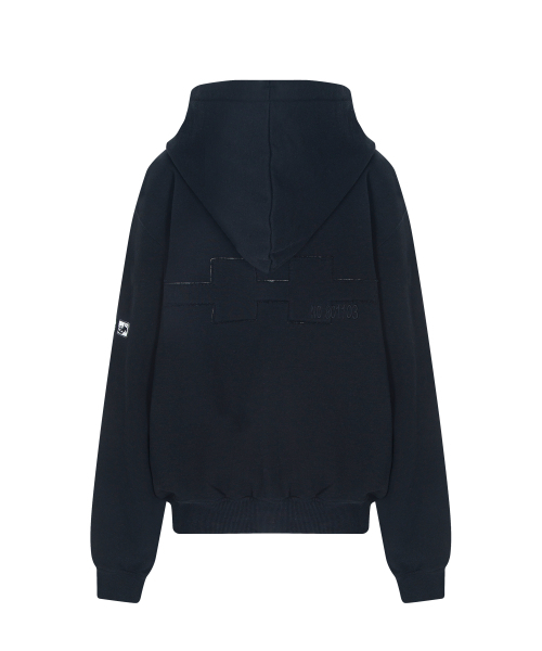 PLEASENOFOLLOW(プリーズノーフォロー)の「North Patch Sweat Hoodie Zip Up (Black)(パーカー・レディース・その他・FREE)」の3枚目の写真