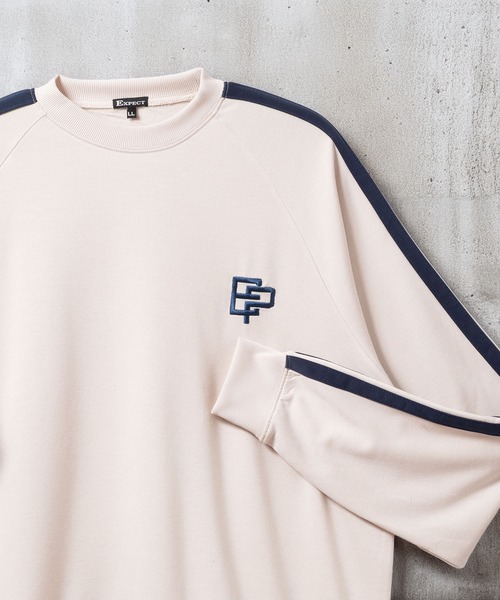 BAYBLO（ベイブロ）の「(SA) 裏起毛 ライン ロゴ トレーナー（スウェット・メンズ・ブラウン/ブラック/アイボリー/グレー・M/L/LL）」の2枚目の写真