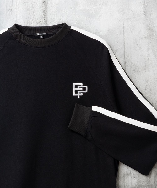 BAYBLO（ベイブロ）の「(SA) 裏起毛 ライン ロゴ トレーナー（スウェット・メンズ・ブラウン/ブラック/アイボリー/グレー・M/L/LL）」の3枚目の写真