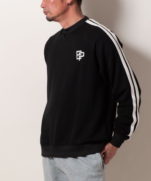 BAYBLO（ベイブロ）の「(SA) 裏起毛 ライン ロゴ トレーナー（スウェット・メンズ・ブラウン/ブラック/アイボリー/グレー・M/L/LL）」の6枚目の写真