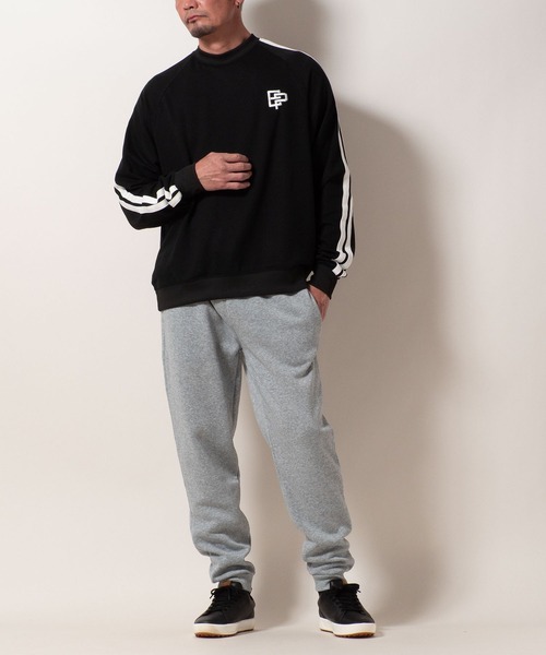 BAYBLO（ベイブロ）の「(SA) 裏起毛 ライン ロゴ トレーナー（スウェット・メンズ・ブラウン/ブラック/アイボリー/グレー・M/L/LL）」の8枚目の写真