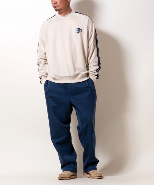 BAYBLO（ベイブロ）の「(SA) 裏起毛 ライン ロゴ トレーナー（スウェット・メンズ・ブラウン/ブラック/アイボリー/グレー・M/L/LL）」の13枚目の写真