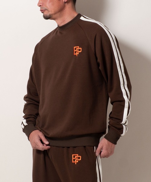 BAYBLO（ベイブロ）の「(SA) 裏起毛 ライン ロゴ トレーナー（スウェット・メンズ・ブラウン/ブラック/アイボリー/グレー・M/L/LL）」の16枚目の写真