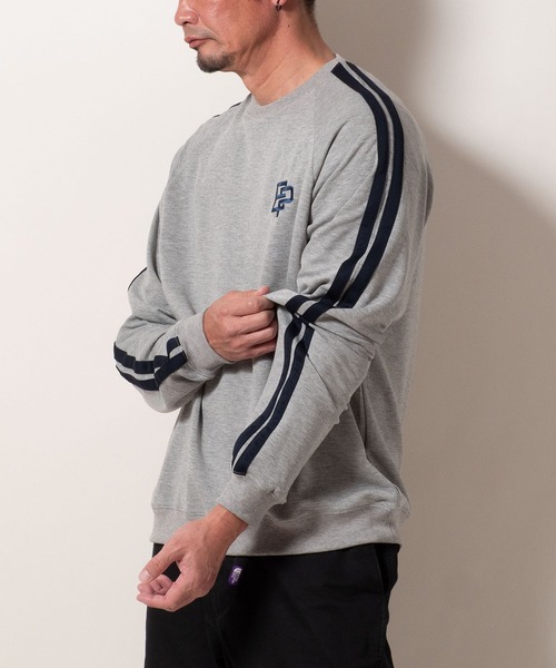 BAYBLO（ベイブロ）の「(SA) 裏起毛 ライン ロゴ トレーナー（スウェット・メンズ・ブラウン/ブラック/アイボリー/グレー・M/L/LL）」の21枚目の写真