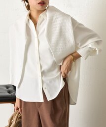 【春まで着れる】バックダブルタックシャツ