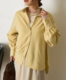 【春まで着れる】バックダブルタックシャツ