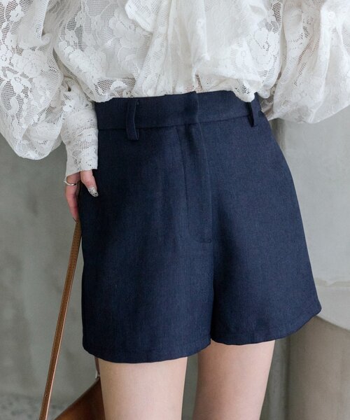 mystic（ミスティック）の「ＴＲショートパンツ（その他パンツ・レディース・ベージュ/ブラック/アイボリー/ネイビー・2/1）」の4枚目の写真