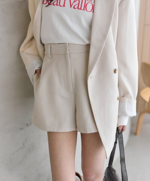 mystic（ミスティック）の「ＴＲショートパンツ（その他パンツ・レディース・ベージュ/ブラック/アイボリー/ネイビー・2/1）」の7枚目の写真