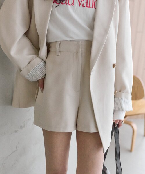 mystic（ミスティック）の「ＴＲショートパンツ（その他パンツ・レディース・ベージュ/ブラック/アイボリー/ネイビー・2/1）」の5枚目の写真