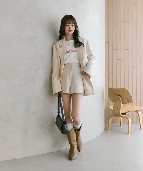 mystic（ミスティック）の「ＴＲショートパンツ（その他パンツ・レディース・ベージュ/ブラック/アイボリー/ネイビー・2/1）」の13枚目の写真