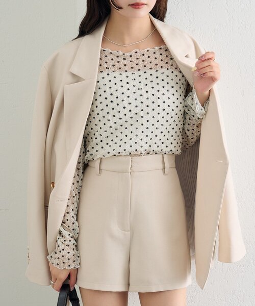 mystic（ミスティック）の「ＴＲショートパンツ（その他パンツ・レディース・ベージュ/ブラック/アイボリー/ネイビー・2/1）」の17枚目の写真